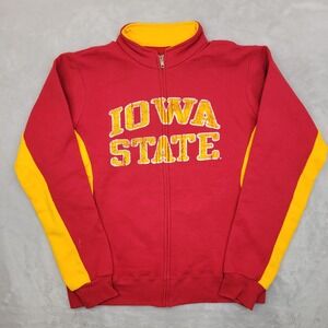 Iowa State Sweater Women Medium Full Zip Up Sweatshirt Cyclone College Sport ISU